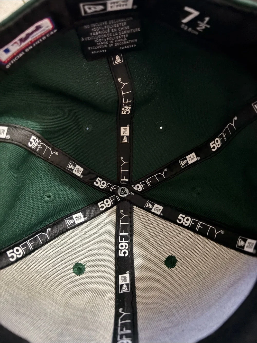 NEW ERA HAT USED CAP FITTED 59 FIFTY OAKLAND A'S Athletics Size 71/2